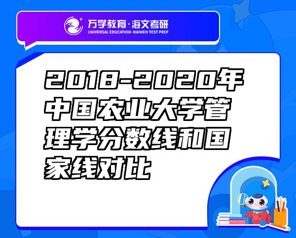 2018-2020年中国农业大学管理学分数线和国家线对比