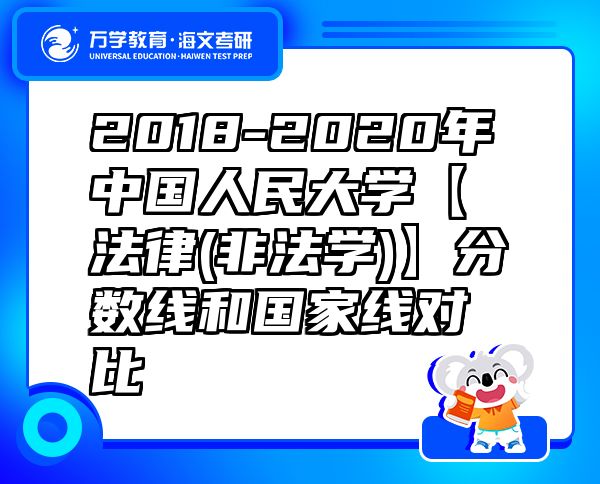 2018-2020年中国人民大学【法律(非法学)】分数线和国家线对比