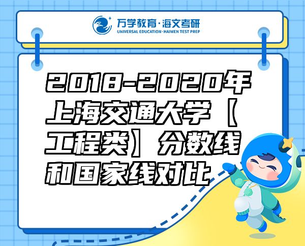 2018-2020年上海交通大学【工程类】分数线和国家线对比